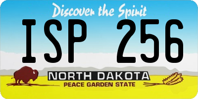 ND license plate ISP256