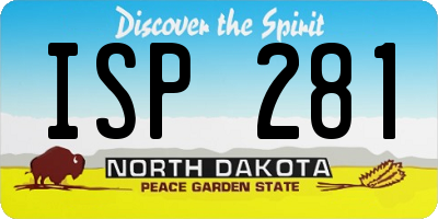 ND license plate ISP281