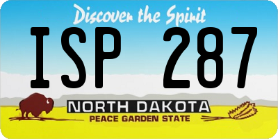 ND license plate ISP287