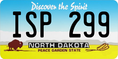 ND license plate ISP299