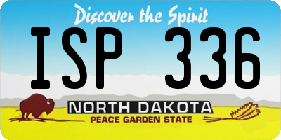 ND license plate ISP336