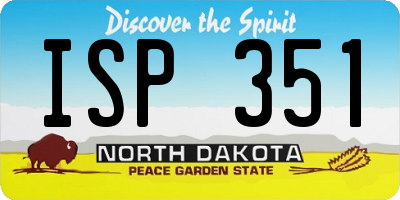 ND license plate ISP351