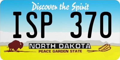ND license plate ISP370