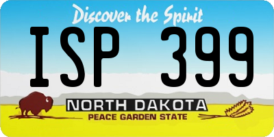 ND license plate ISP399