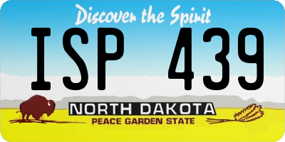 ND license plate ISP439
