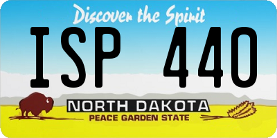 ND license plate ISP440