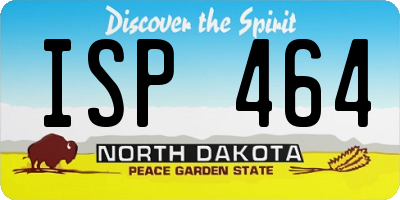 ND license plate ISP464