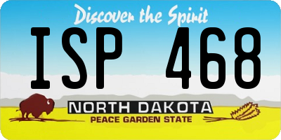 ND license plate ISP468