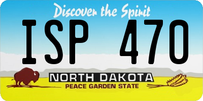 ND license plate ISP470