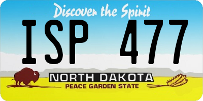 ND license plate ISP477