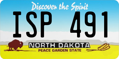 ND license plate ISP491