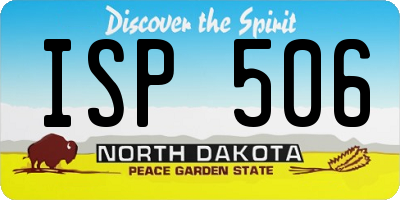 ND license plate ISP506
