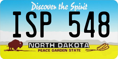 ND license plate ISP548