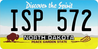 ND license plate ISP572