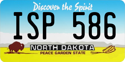 ND license plate ISP586