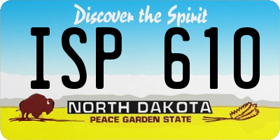 ND license plate ISP610