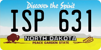 ND license plate ISP631