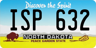 ND license plate ISP632