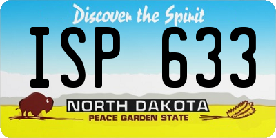 ND license plate ISP633