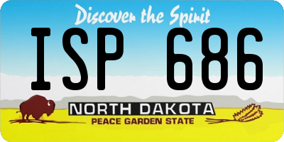 ND license plate ISP686
