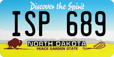 ND license plate ISP689
