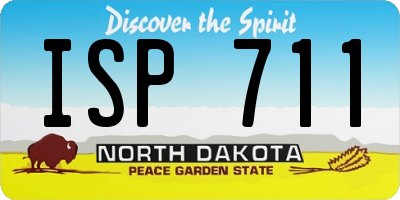 ND license plate ISP711
