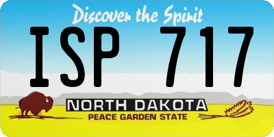 ND license plate ISP717