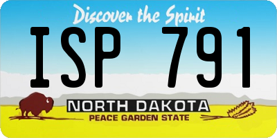 ND license plate ISP791