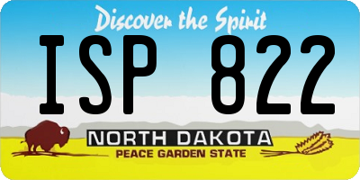 ND license plate ISP822