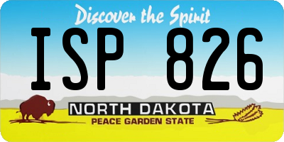 ND license plate ISP826