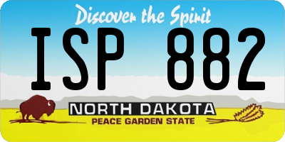 ND license plate ISP882