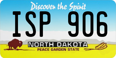 ND license plate ISP906