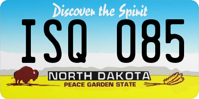 ND license plate ISQ085