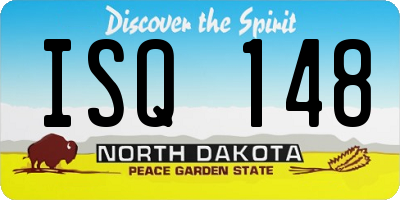 ND license plate ISQ148