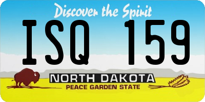 ND license plate ISQ159