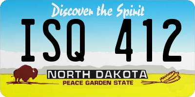 ND license plate ISQ412