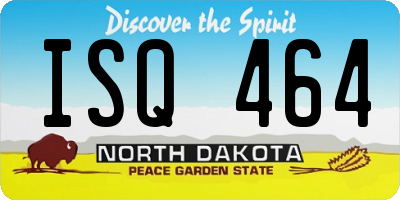 ND license plate ISQ464