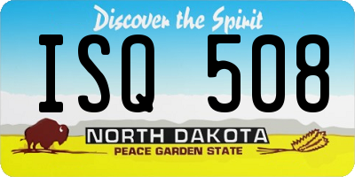 ND license plate ISQ508