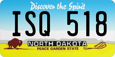 ND license plate ISQ518