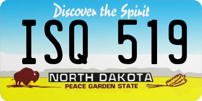ND license plate ISQ519