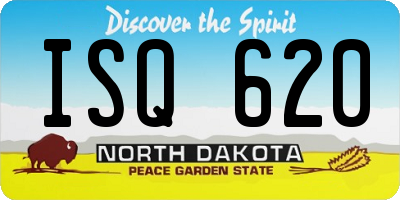 ND license plate ISQ620