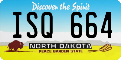 ND license plate ISQ664