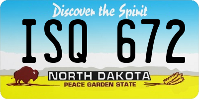 ND license plate ISQ672
