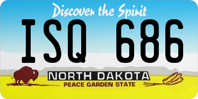 ND license plate ISQ686