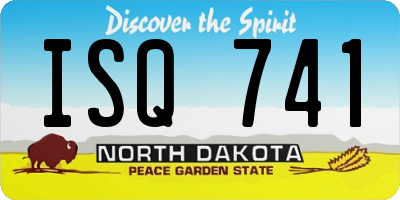 ND license plate ISQ741