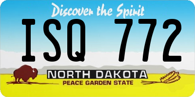 ND license plate ISQ772