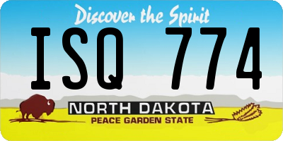ND license plate ISQ774