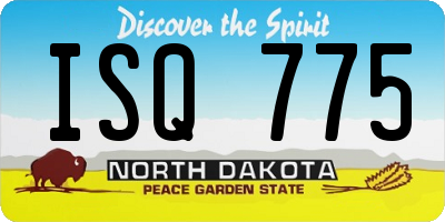 ND license plate ISQ775