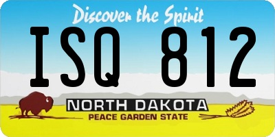 ND license plate ISQ812