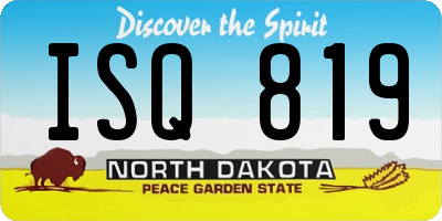 ND license plate ISQ819